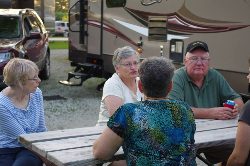 Getting a break from the Hospice House at Harry and Valerie's fifth-wheel RV parked at nearby Green Valley State Park.
